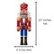 12" Nutcracker Shaped Embossed Metal Christmas Sign with Sawtooth Hanger for Wreath Accents, Garlands, Crafts, and Decorations (Brown, Red, Blue, Multi, 12" x 4" Inches)